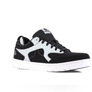 VOLCOM COMPOSITE TOE WEDGE SOLE METAL FREE WORK SHOE BLACK & WHITE VM30610